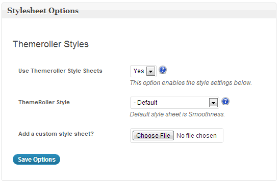 Menu Guide - Template Settings - stylesheet options