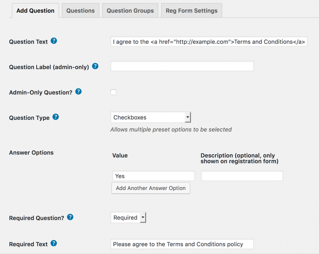 Terms and Conditions Policy Question