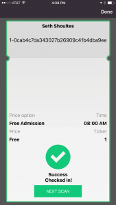 Successfull Check-in - Check-in & Ticket Scanning App