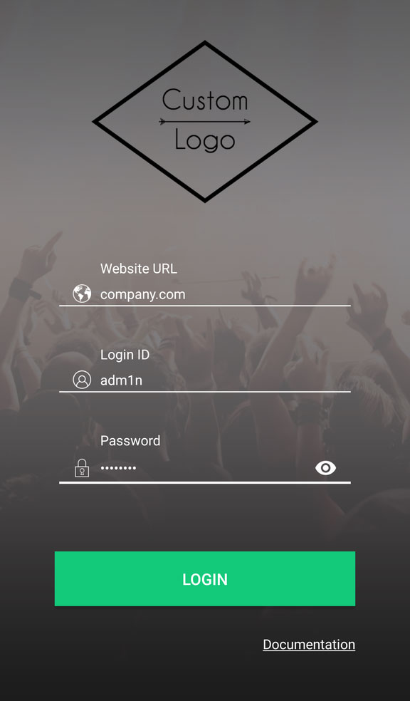 Event App Customization - Login Screen