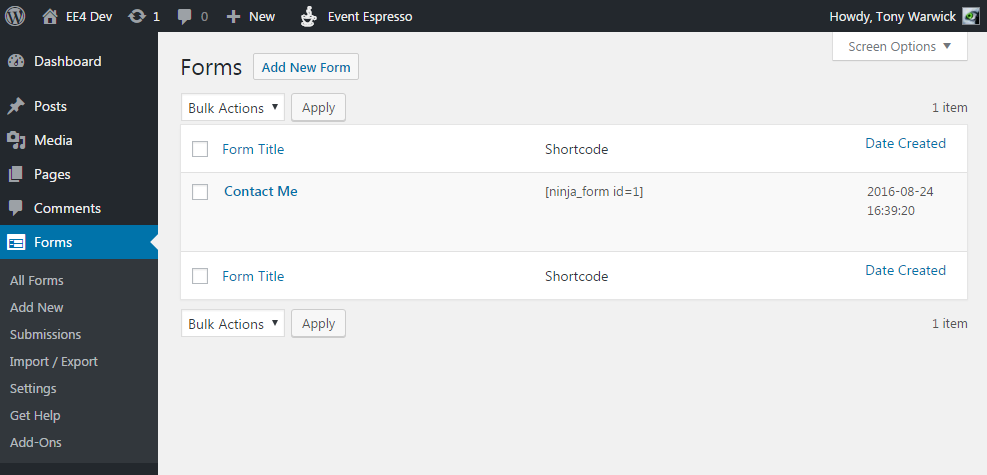 Using Ninja Forms to create wait lists for your events