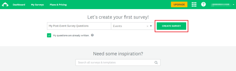 Surveymonkey dashboard