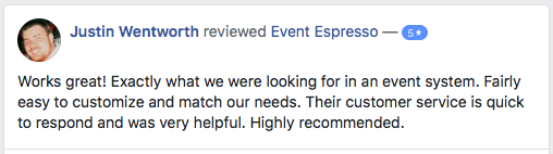 A review from a happy event organizer